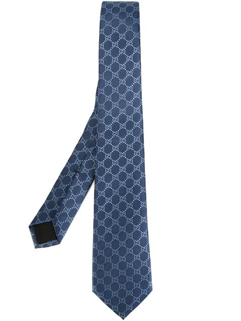 gucci gg pattern silk tie|GG silk jacquard tie in dark blue and light blue .